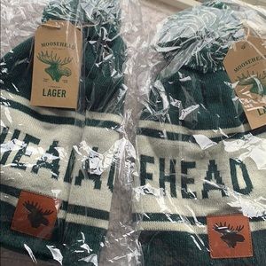 Moose head beanie with Pom Pom